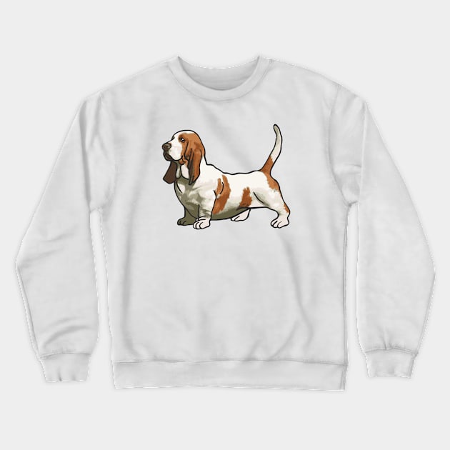 Basset Hound Dog Crewneck Sweatshirt by PetinHeart